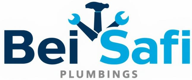 bold industrial logo for bei safi plumbers